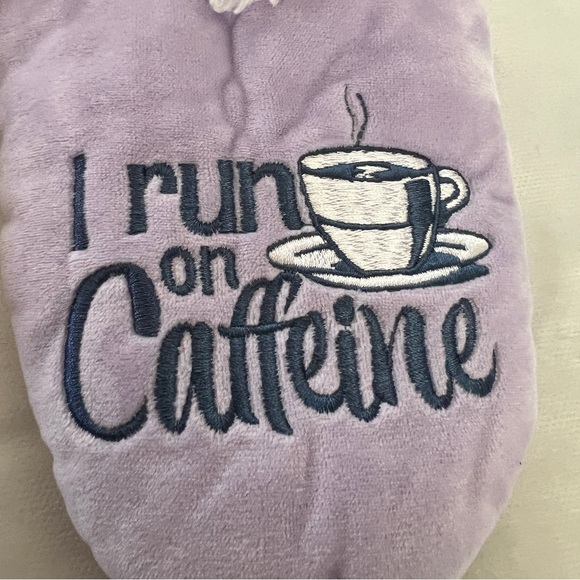 NWT I Run on Caffeine and Cuss Words Snoozies Slippers Size M (7-8) - Picture 10 of 11